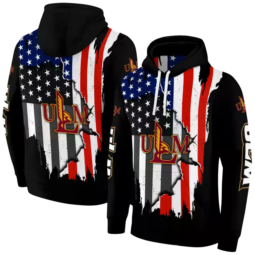 louisiana monroe warhawks american pride black hoodie fashion forward louisiana monroe warhawks american pride black hoodie fashion forward