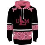 louisiana monroe warhawks awareness ribbon black pink hoodie best selling