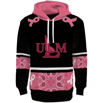 louisiana monroe warhawks awareness ribbon black pink hoodie best selling