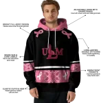 louisiana monroe warhawks awareness ribbon black pink hoodie best selling