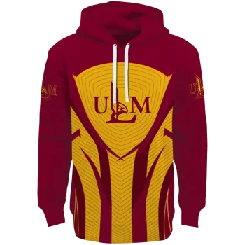 louisiana monroe warhawks concentric lines red black hoodie best selling