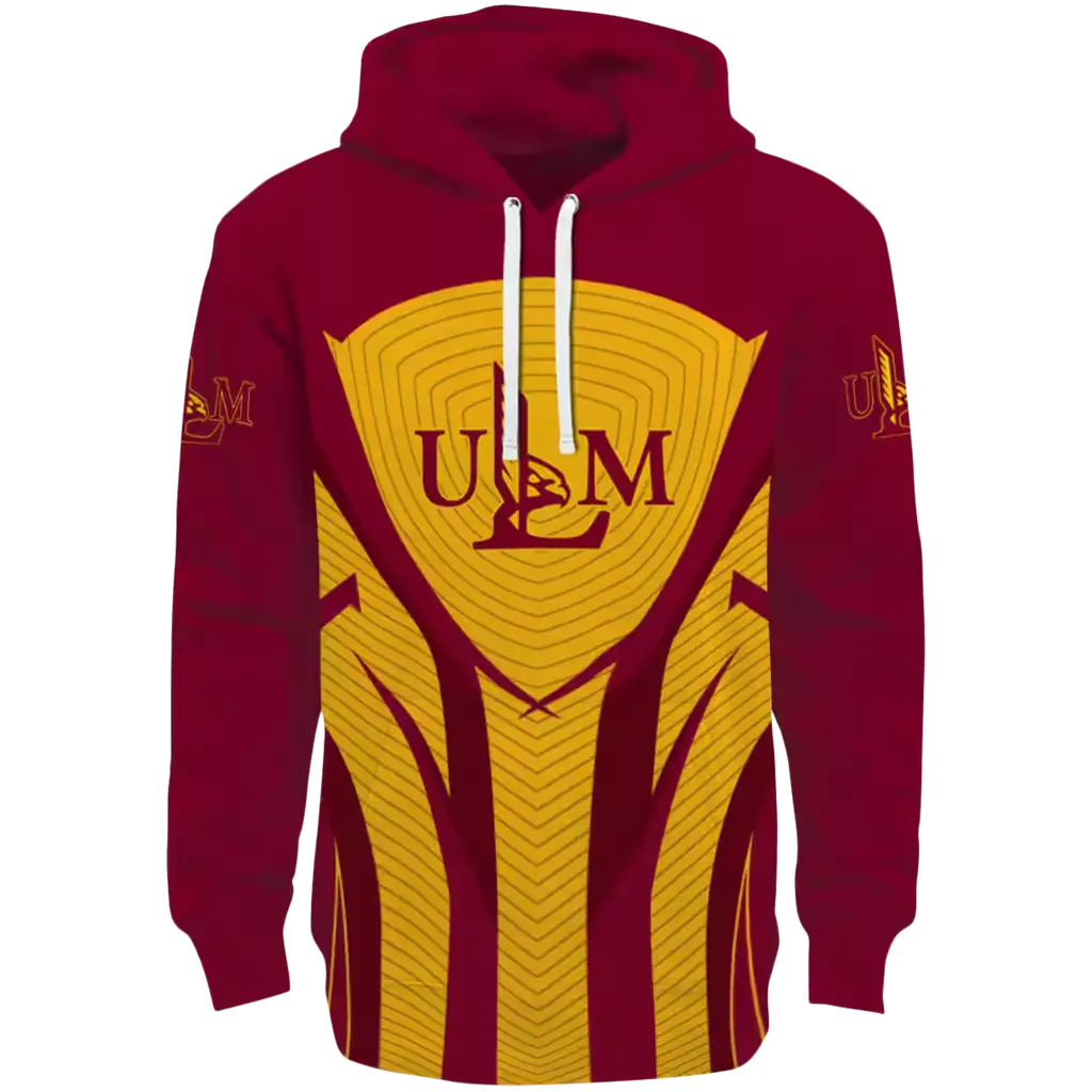 louisiana monroe warhawks concentric lines red black hoodie best selling louisiana monroe warhawks concentric lines red black hoodie best selling