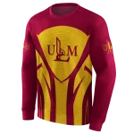 louisiana monroe warhawks concentric lines red black hoodie best selling