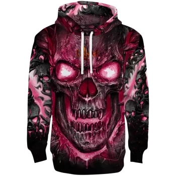 louisiana monroe warhawks demonic skull red black hoodie best selling