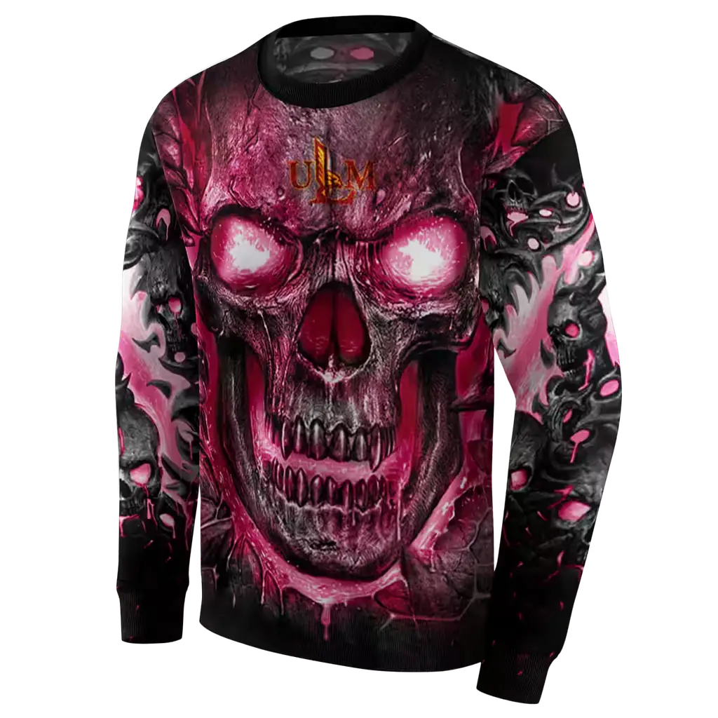 louisiana monroe warhawks demonic skull red black hoodie new arrival louisiana monroe warhawks demonic skull red black hoodie new arrival