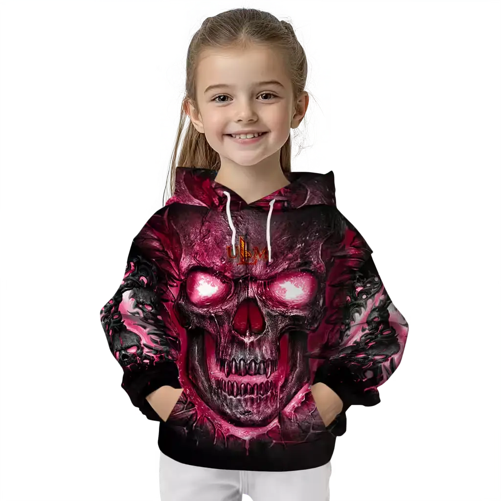 louisiana monroe warhawks demonic skull red black hoodie top rated louisiana monroe warhawks demonic skull red black hoodie top rated