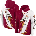 louisiana monroe warhawks dynamic slash red white hoodie best selling