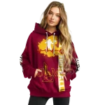 louisiana monroe warhawks football heartbeat red hoodie best selling