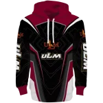 louisiana monroe warhawks futuristic pattern red black hoodie best selling