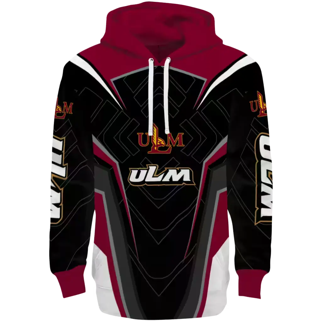 louisiana monroe warhawks futuristic pattern red black hoodie best selling louisiana monroe warhawks futuristic pattern red black hoodie best selling