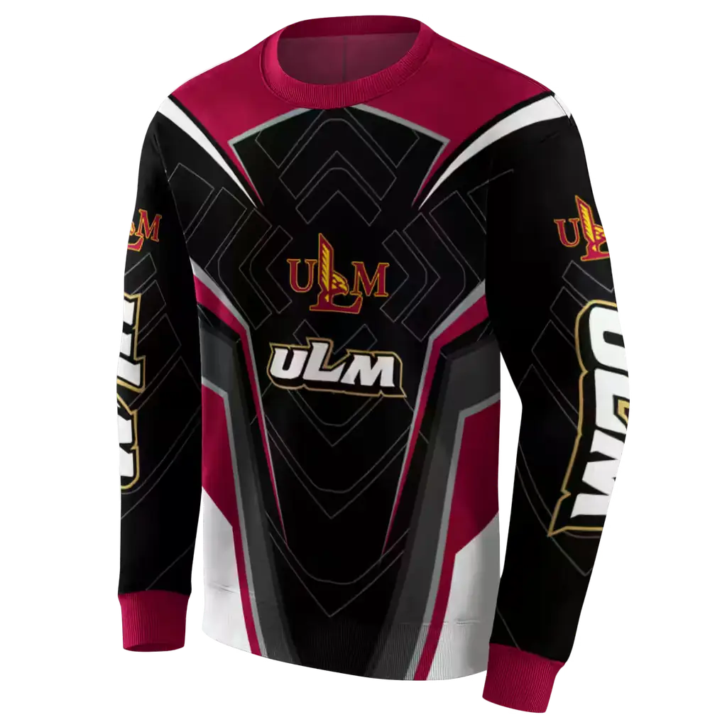 louisiana monroe warhawks futuristic pattern red black hoodie new arrival louisiana monroe warhawks futuristic pattern red black hoodie new arrival