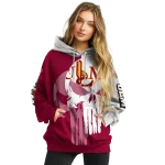 louisiana monroe warhawks graphic punisher red white hoodie best selling