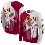 louisiana monroe warhawks graphic punisher red white hoodie best selling