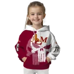louisiana monroe warhawks graphic punisher red white hoodie best selling