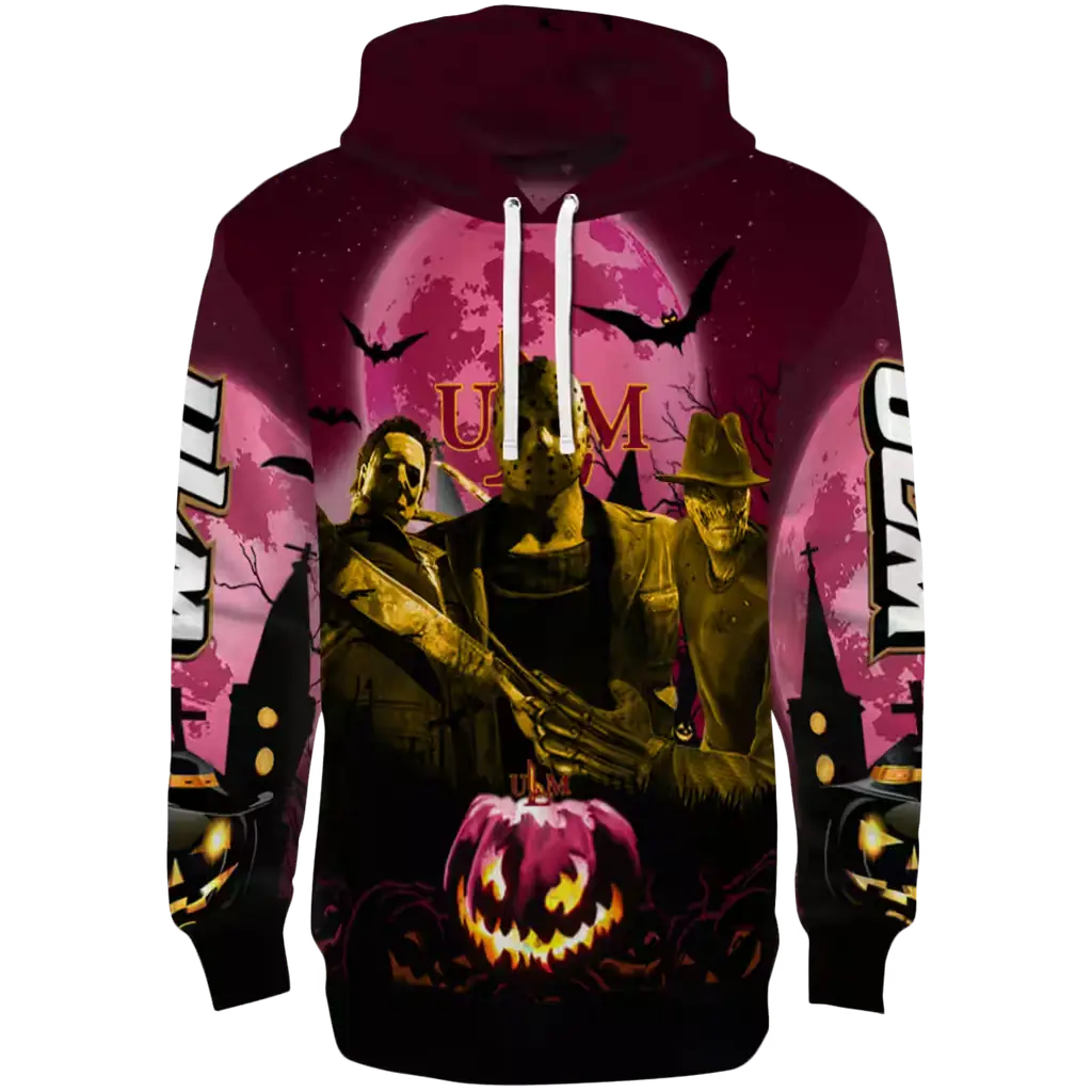 louisiana monroe warhawks halloween vibes red black hoodie best selling louisiana monroe warhawks halloween vibes red black hoodie best selling