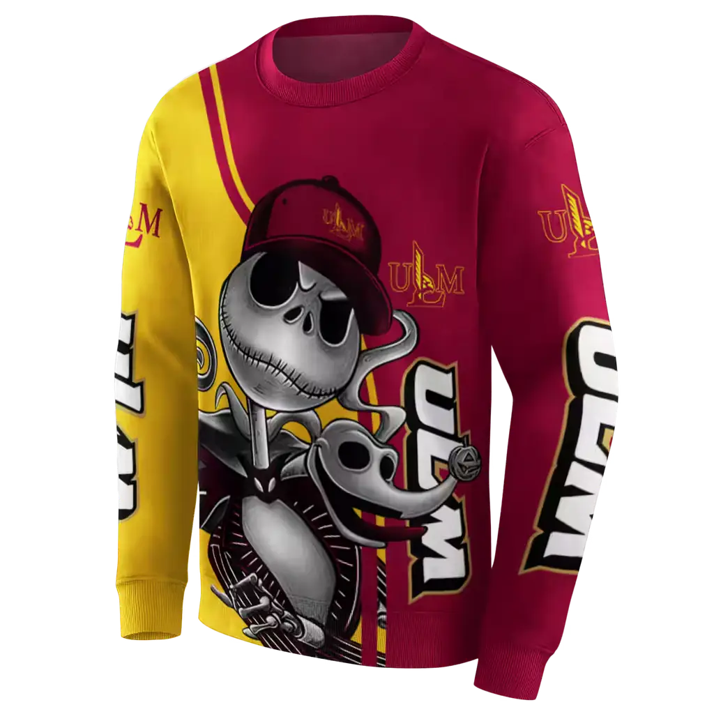 louisiana monroe warhawks jack skellington red hoodie new arrival louisiana monroe warhawks jack skellington red hoodie new arrival