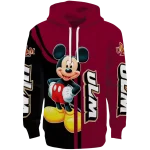 louisiana monroe warhawks mickey mouse red black hoodie best selling