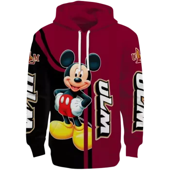 louisiana monroe warhawks mickey mouse red black hoodie best selling