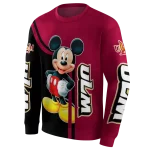 louisiana monroe warhawks mickey mouse red black hoodie best selling