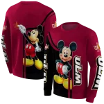 louisiana monroe warhawks mickey mouse red black hoodie best selling