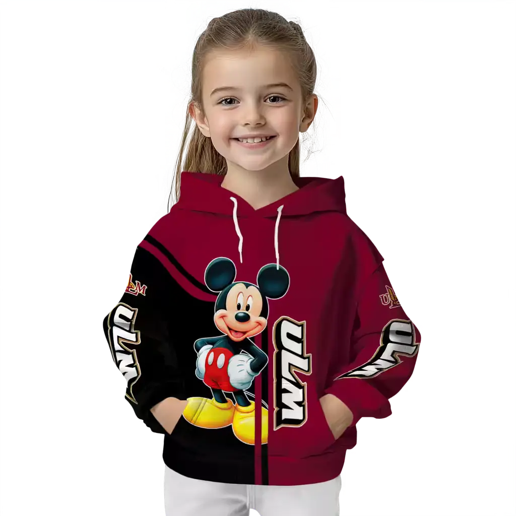 louisiana monroe warhawks mickey mouse red black hoodie top rated louisiana monroe warhawks mickey mouse red black hoodie top rated