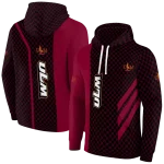 louisiana monroe warhawks monogram pattern red hoodie best selling