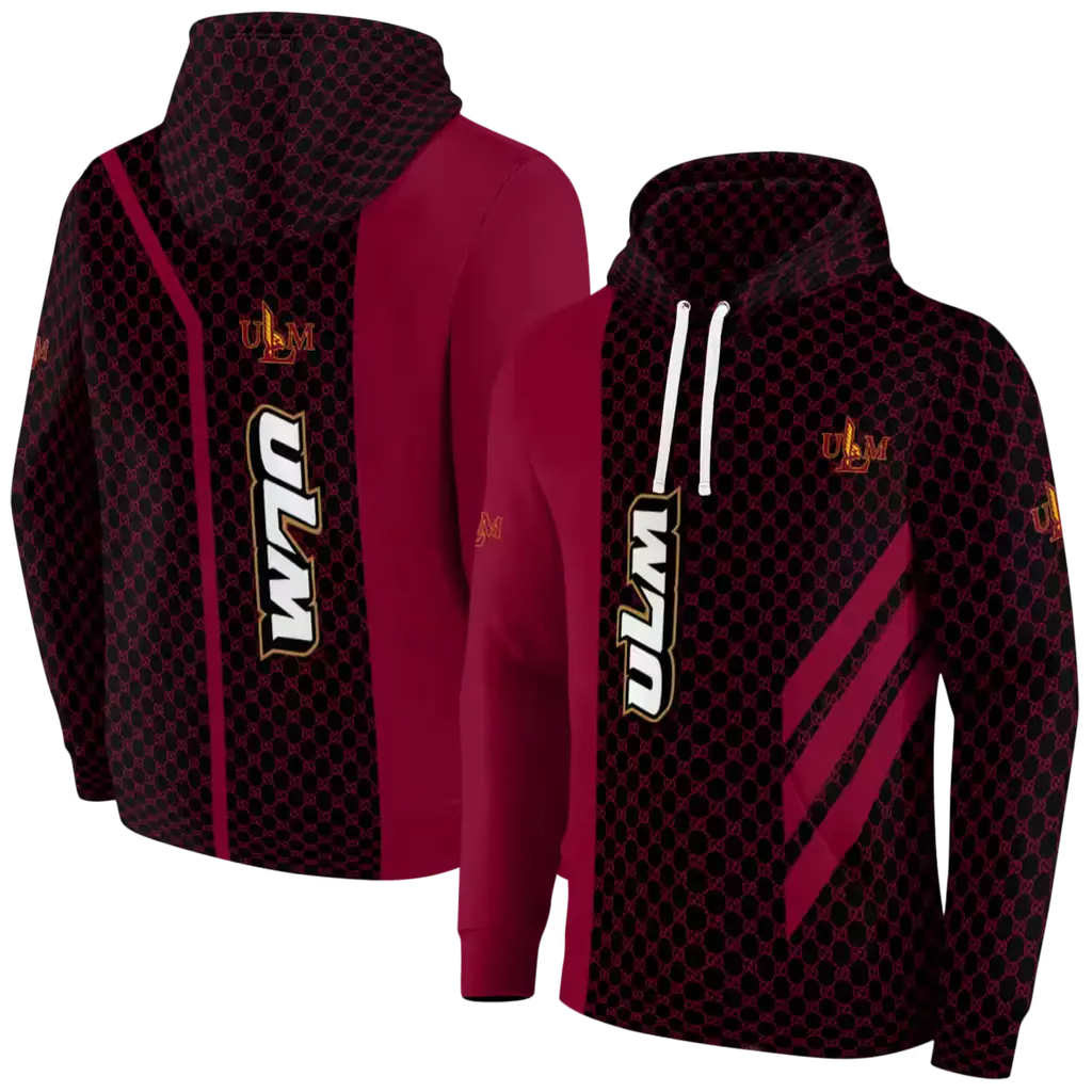 louisiana monroe warhawks monogram pattern red hoodie fashion forward louisiana monroe warhawks monogram pattern red hoodie fashion forward