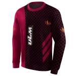 louisiana monroe warhawks monogram pattern red hoodie best selling