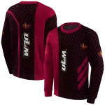 louisiana monroe warhawks monogram pattern red hoodie best selling