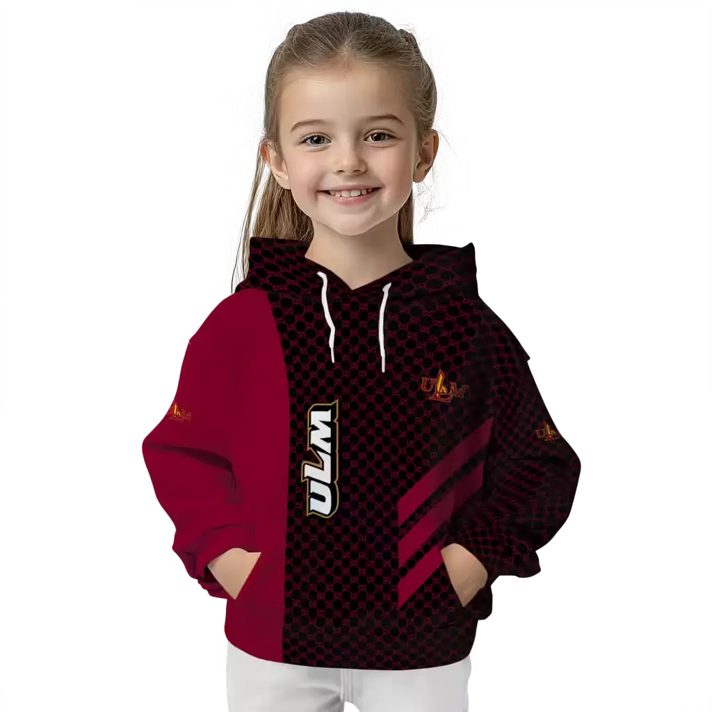 louisiana monroe warhawks monogram pattern red hoodie top rated louisiana monroe warhawks monogram pattern red hoodie top rated
