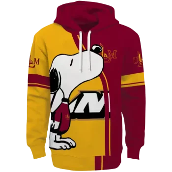 louisiana monroe warhawks playful snoopy red hoodie best selling