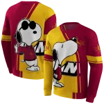 louisiana monroe warhawks playful snoopy red hoodie best selling