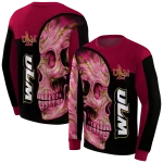 louisiana monroe warhawks skull motif red black hoodie best selling