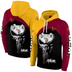 louisiana monroe warhawks skull punisher gold black hoodie best selling