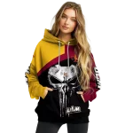 louisiana monroe warhawks skull punisher gold black hoodie best selling