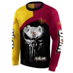 louisiana monroe warhawks skull punisher gold black hoodie best selling