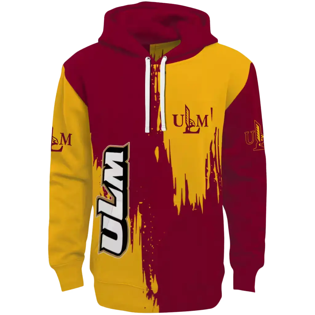 louisiana monroe warhawks splatter effect red hoodie best selling louisiana monroe warhawks splatter effect red hoodie best selling