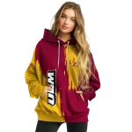 louisiana monroe warhawks splatter effect red hoodie best selling