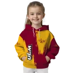 louisiana monroe warhawks splatter effect red hoodie best selling