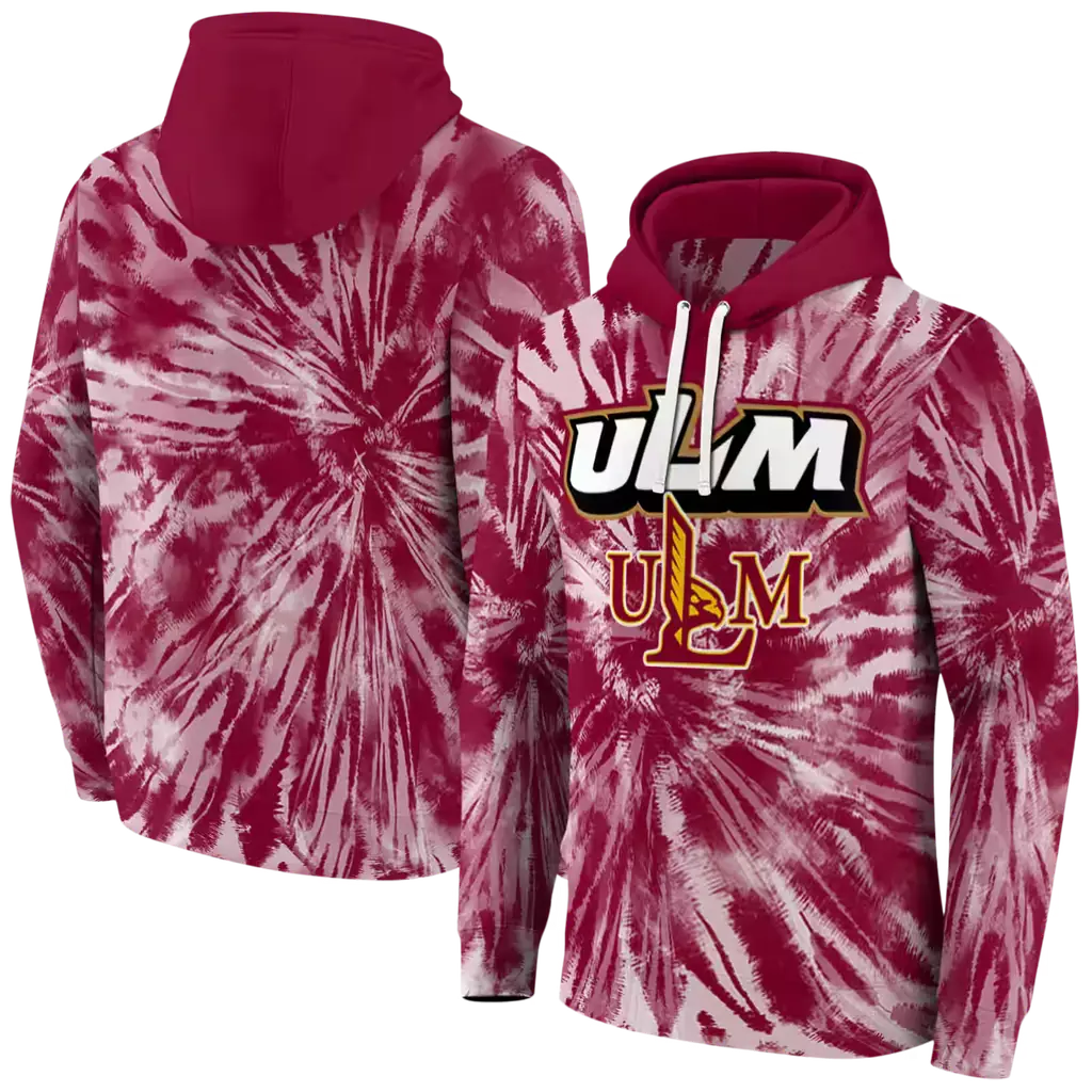 louisiana monroe warhawks tie dye pattern red hoodie fashion forward louisiana monroe warhawks tie dye pattern red hoodie fashion forward