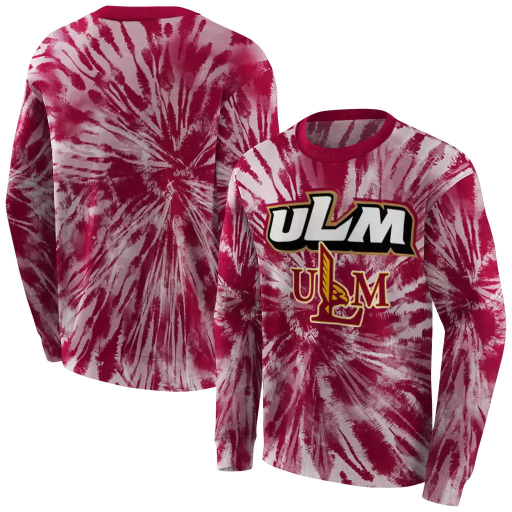 louisiana monroe warhawks tie dye pattern red hoodie premium grade louisiana monroe warhawks tie dye pattern red hoodie premium grade