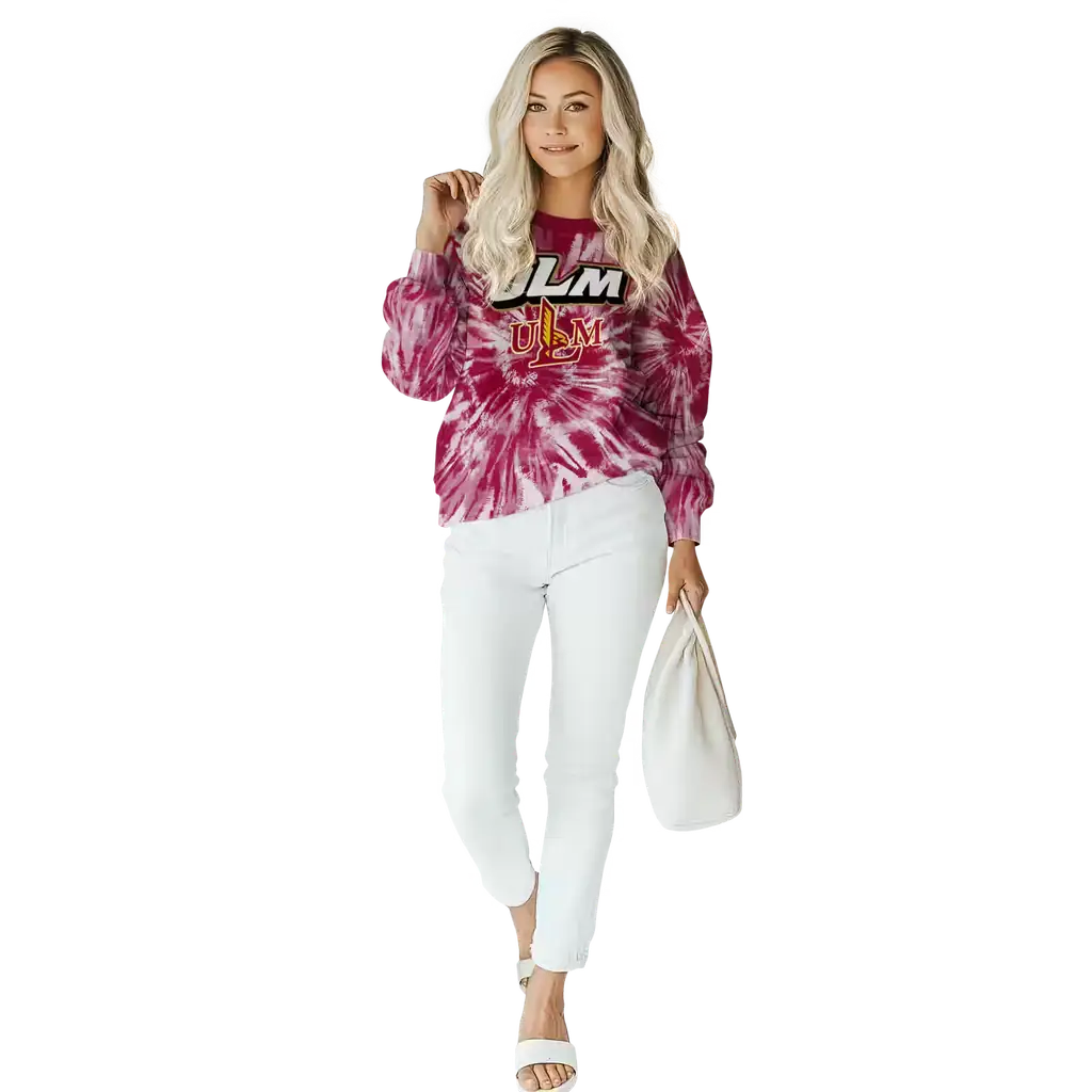 louisiana monroe warhawks tie dye pattern red hoodie trendy louisiana monroe warhawks tie dye pattern red hoodie trendy
