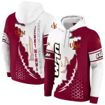 louisiana monroe warhawks triangular pattern red white hoodie best selling