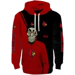 louisville cardinals achmed skull red hoodie best selling