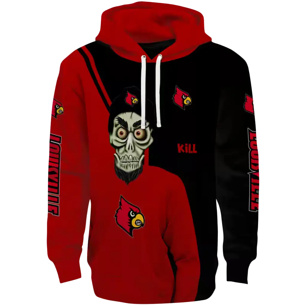 louisville cardinals achmed skull red hoodie best selling louisville cardinals achmed skull red hoodie best selling