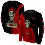 louisville cardinals achmed skull red hoodie best selling