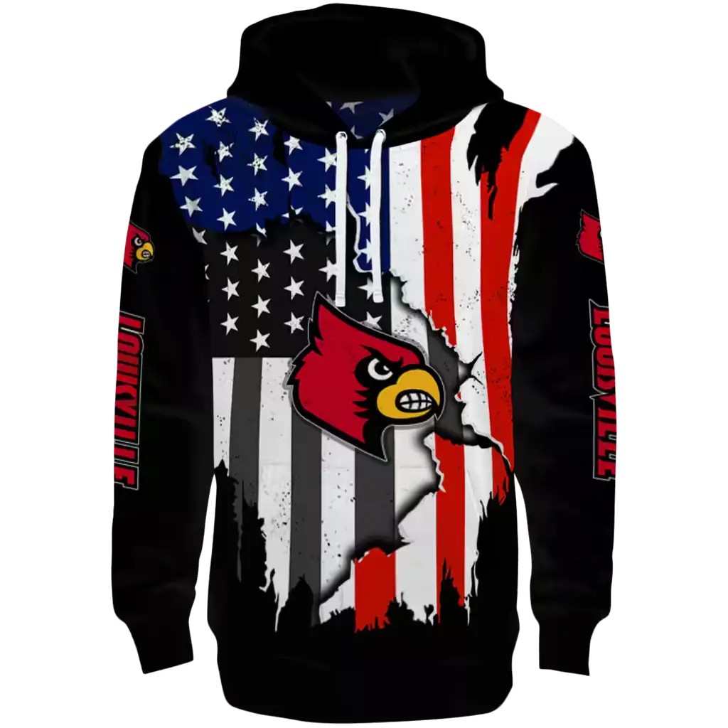 louisville cardinals american pride black hoodie best selling louisville cardinals american pride black hoodie best selling