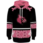 louisville cardinals awareness ribbon black pink hoodie best selling