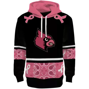 louisville cardinals awareness ribbon black pink hoodie best selling