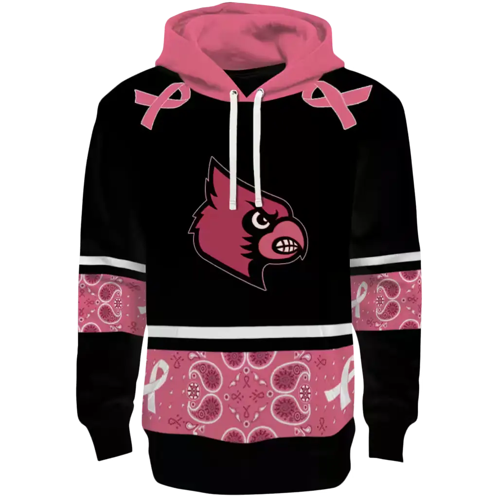 louisville cardinals awareness ribbon black pink hoodie best selling louisville cardinals awareness ribbon black pink hoodie best selling